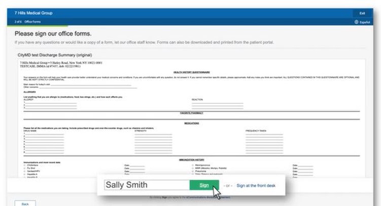 athenahealth intake forms