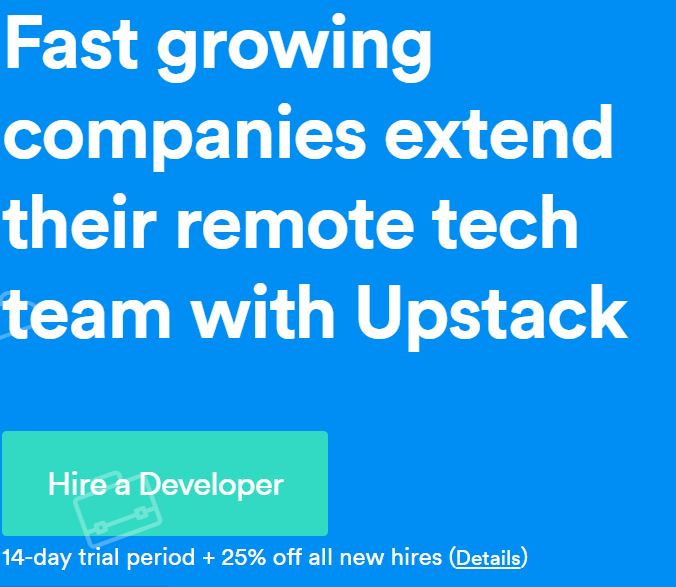 Upstack homepage