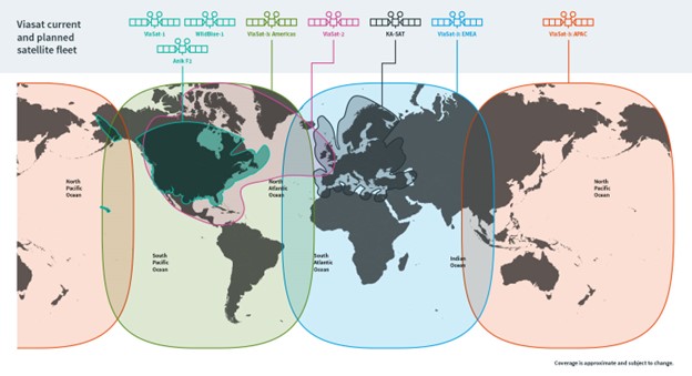 Viasat geographic map