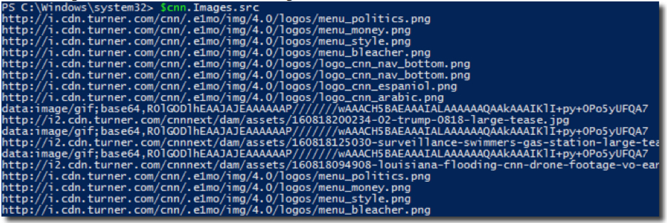 PowerShell web-scraping example code