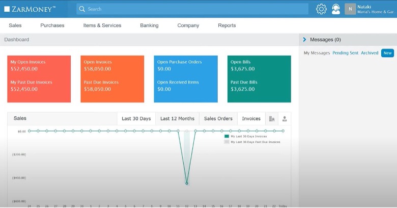 ZarMoney dashboard