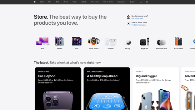 apple.com website