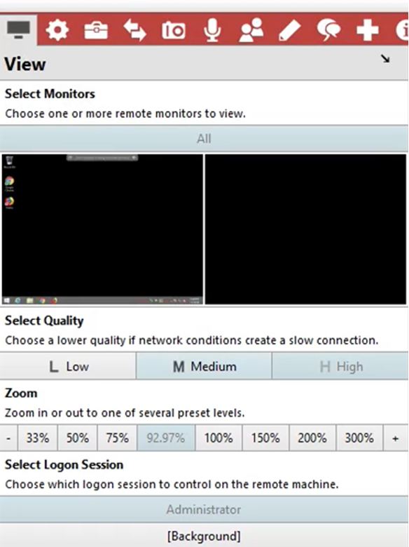 Connectwise Control multiple monitors