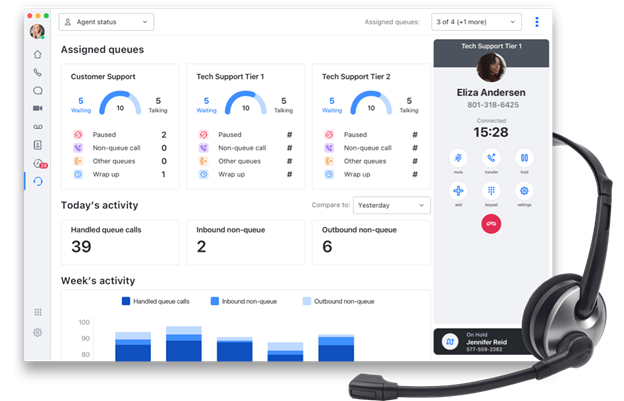 GoTo Contact Center queue screen