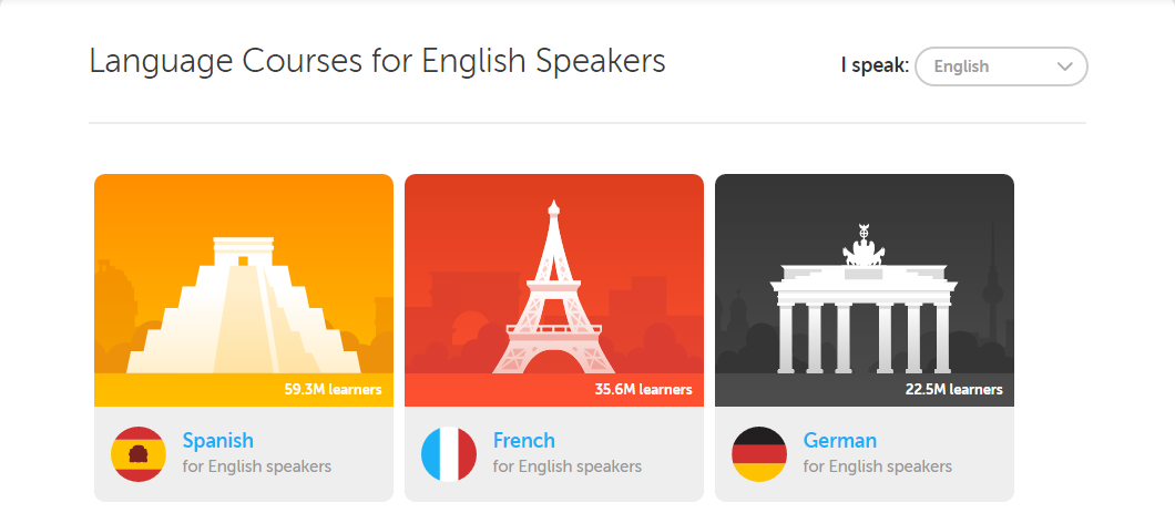 Duolingo homepage