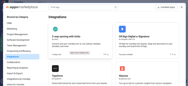 monday.com integrations