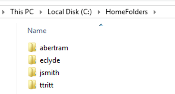 PC homefolders