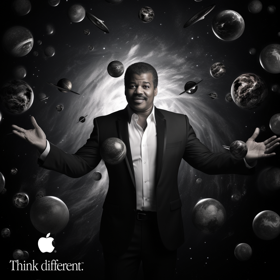 Think Different ad with Neil Degrasse Tyson