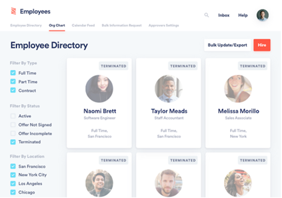 Zenefits employee directory